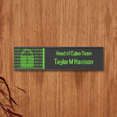 Symbool voor technische en cyberbeveiliging zwart deurbordje