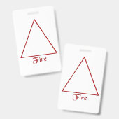 Symbool voor valeel Pagan Fire Element Badge (Voor- en achterkant)