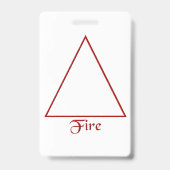 Symbool voor valeel Pagan Fire Element Badge (Achterkant)