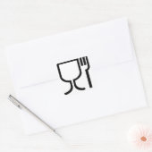 Symbool voor veilig voedsel vierkante sticker (Envelop)