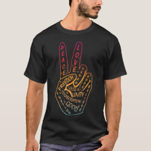 Symbool voor vredes- en oorlogssymbool maken t-shirt