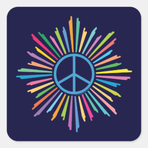 Symbool voor vredessignalisatie vierkante sticker