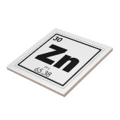 Symbool voor zinkscheikundige scheikundeformules, tegeltje (Zijkant)