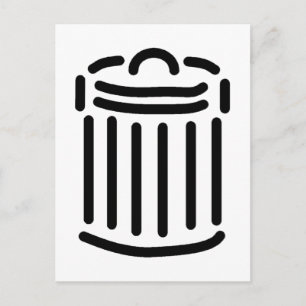 Symbool voor zwart afval briefkaart