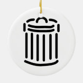 Symbool voor zwart afval keramisch ornament (Achterkant)