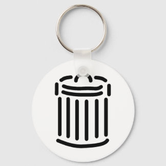 Symbool voor zwart afval sleutelhanger