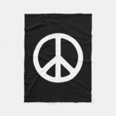 Symbool voor zwart-wit en wit vredessymbool fleece deken (Voorkant)