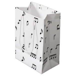 Symbool voor zwart-wit muzieknoten medium cadeauzakje