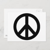 Symbool voor zwart wit vredessymbool briefkaart (Voorkant / Achterkant)