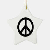 Symbool voor zwart wit vredessymbool keramisch ornament (Rechts)