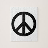 Symbool voor zwart wit vredessymbool legpuzzel (Verticaal)