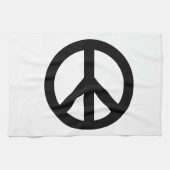 Symbool voor zwart wit vredessymbool theedoek (Horizontaal)