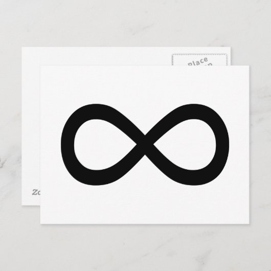 Symbool voor zwarte ineiniteit briefkaart (Voorkant / Achterkant)