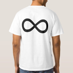 Symbool voor zwarte ineiniteit t-shirt