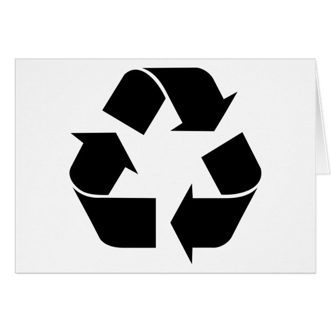 Symbool voor zwarte recycling (Voorkant Horizontaal)