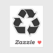 Symbool voor zwarte recycling sticker (Vel)