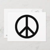 Symbool voor zwarte vrede briefkaart (Voorkant / Achterkant)