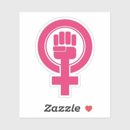 Symbool vrouwenvuist weerstaan sticker (Vel)