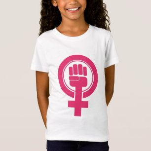 Symbool vrouwenvuist weerstaan t-shirt
