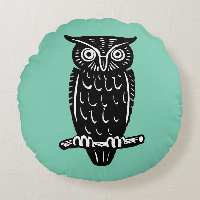 Symbool: Wisdom Rond Kussen (Voorkant)