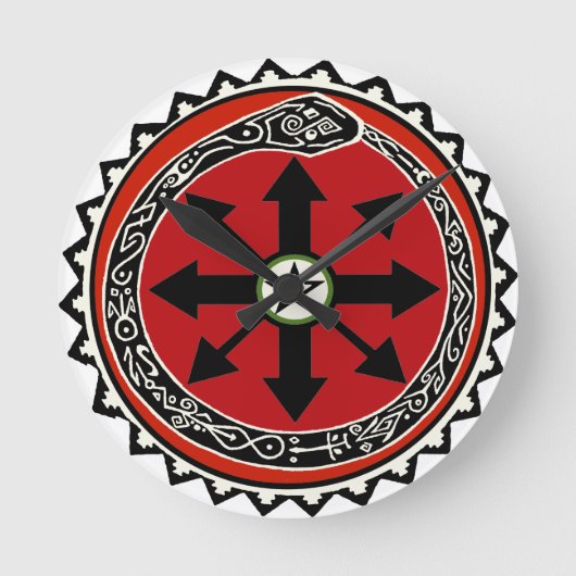 Symbool Witchcraft voor Chaos Ronde Klok (Voorkant)