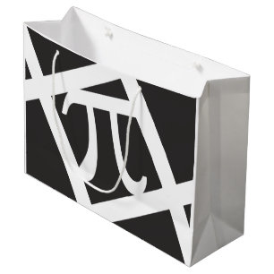 Symbool zwart en witte grafische tas groot cadeauzakje