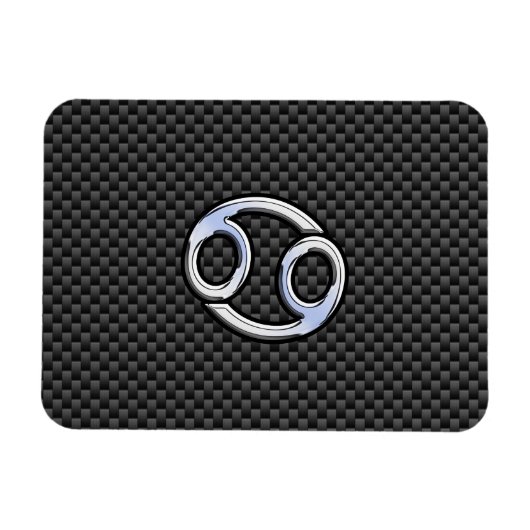 Symbool zwart symbool zwarte koolstofvezel afdrukk magneet (Horizontaal)