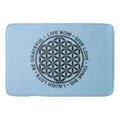 Symboolbloem - levensregels 1 badmat (Voorkant)