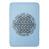 Symboolbloem - levensregels 1 badmat (Voorkant Verticaal)