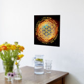 Symboolbloem - levensregels 1 folie afdrukken (Laag (Keuken))