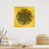 Symboolbloem - levensregels 1 poster (Keuken)