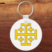 Symboolcode van het Koninkrijk Jerusalem Sleutelhanger (Voorkant)