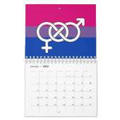 Symboolmarkering op basis van bisexual Pride Kalender (Jan 2026)
