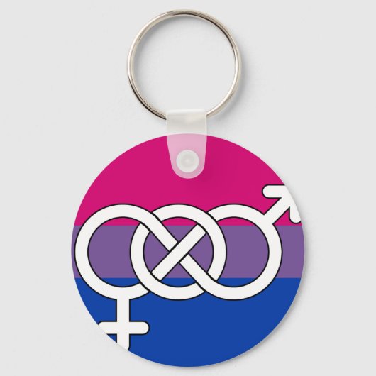 Symboolmarkering op basis van bisexual Pride Sleutelhanger (Voorkant)