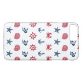 Symboolpatroon rood wit en blauw Zee Case-Mate iPhone Case (Achterkant (Horizontaal))