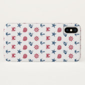 Symboolpatroon rood wit en blauw Zee Case-Mate iPhone Case (Achterkant (horizontaal))