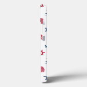 Symboolpatroon rood wit en blauw Zee Case-Mate iPhone Case (Achterkant / Links)