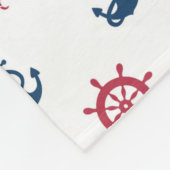 Symboolpatroon rood wit en blauw Zee Fleece Deken (Hoek)