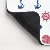 Symboolpatroon rood wit en blauw Zee Muismat (Hoek)