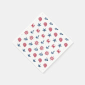 Symboolpatroon rood wit en blauw Zee Servet (Hoek)
