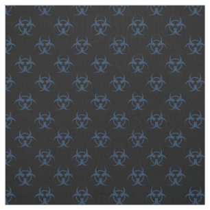 Symboolpatroon zwart en blauw stof