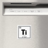 Symboolscheikundeformules Titaniumelement Magneet (Insitu (Vaatwasser))