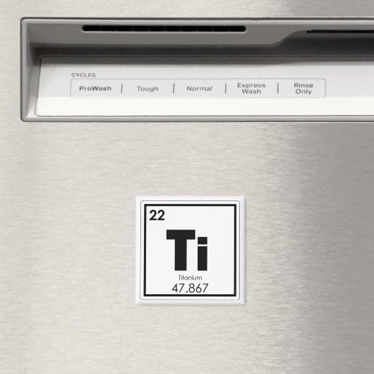 Symboolscheikundeformules Titaniumelement Magneet (Insitu (Vaatwasser))