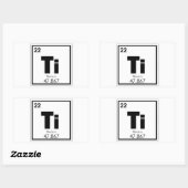 Symboolscheikundeformules Titaniumelement Rechthoekige Sticker (Vel)