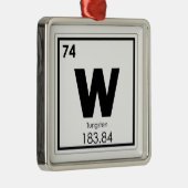 Symboolscheikundeformules wolfraam metalen ornament (Rechts)