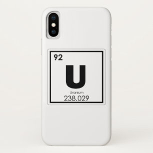 Symboolscheikundescheikundeformules voor uraanelem iPhone x hoesje