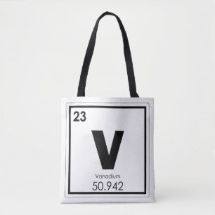 Symboolscheikundige vanadiumformule, vanadiumchemi tote bag