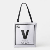 Symboolscheikundige vanadiumformule, vanadiumchemi tote bag (Achterkant)