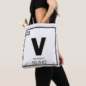 Symboolscheikundige vanadiumformule, vanadiumchemi tote bag (Dichtbij)
