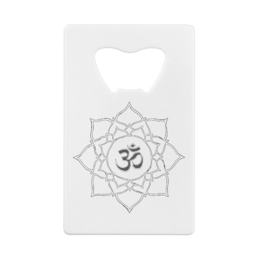 Symbooltekening Lotus Flower Om Kredietkaart Flessenopener (Achterkant)